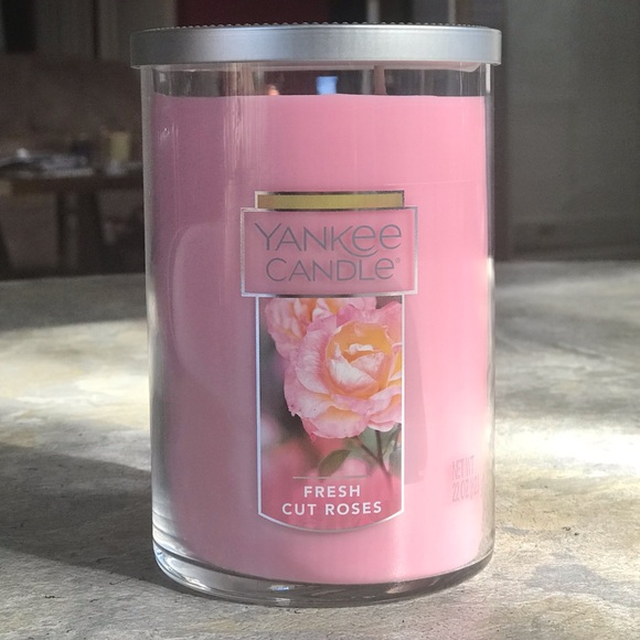 Yankee Candle Fresh Cut Roses Lg 22oz Tumbler, New